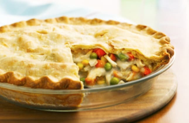 a chicken pot pie